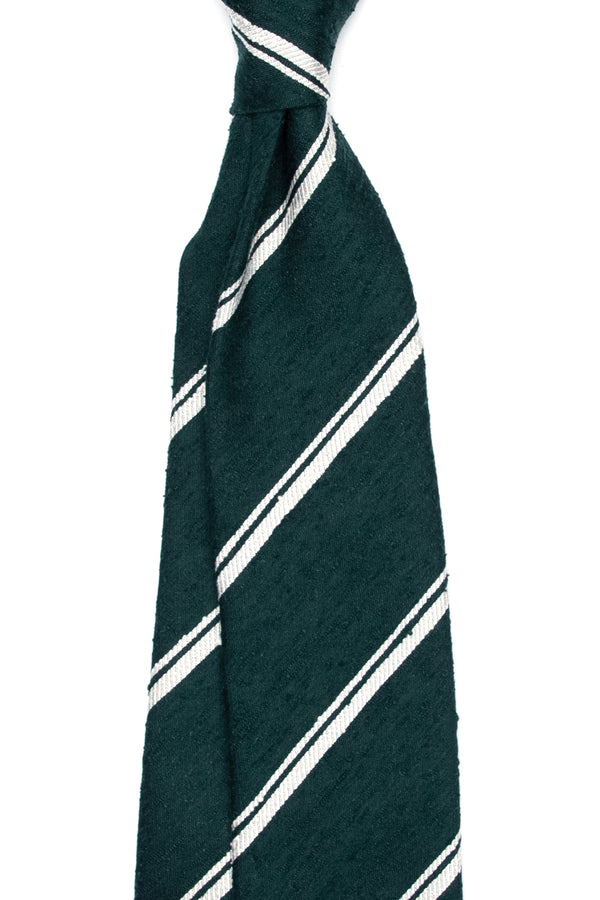 3-Fold Untipped Savoia Shantung Silk Tie – Imperial Green