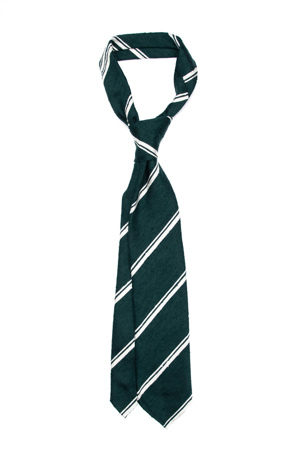 3-Fold Untipped Savoia Shantung Silk Tie – Imperial Green