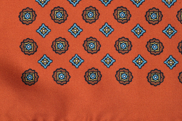 Medici Luxury Silk Pocket Square – Orange