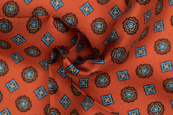 Medici Luxury Silk Pocket Square – Orange
