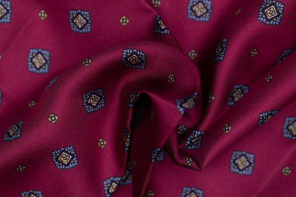 Sforza Luxury Silk Pocket Square – Bordeaux