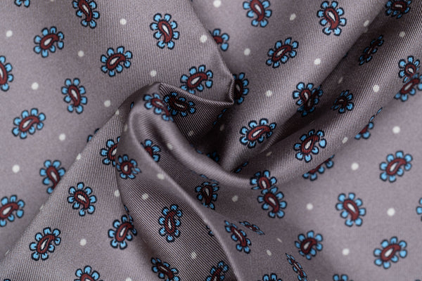 Antinori Luxury Silk Pocket Square – Grey