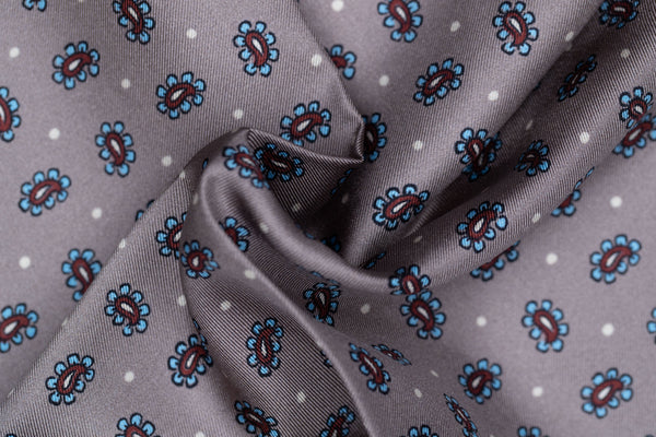 Antinori Luxury Silk Pocket Square – Grey