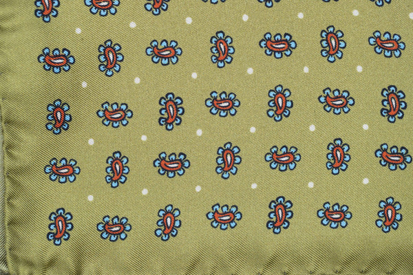 Antinori Luxury Silk Pocket Square – Light Green