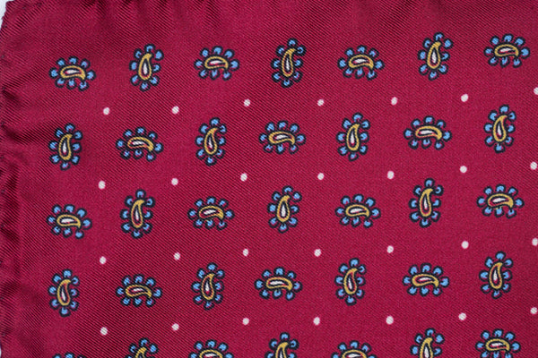 Antinori Luxury Silk Pocket Square – Red Wine