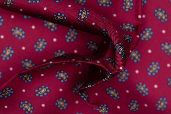 Antinori Luxury Silk Pocket Square – Red Wine