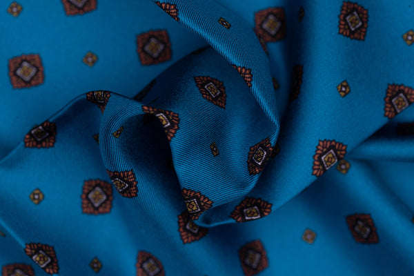 Sforza Luxury Silk Pocket Square – Turquoise