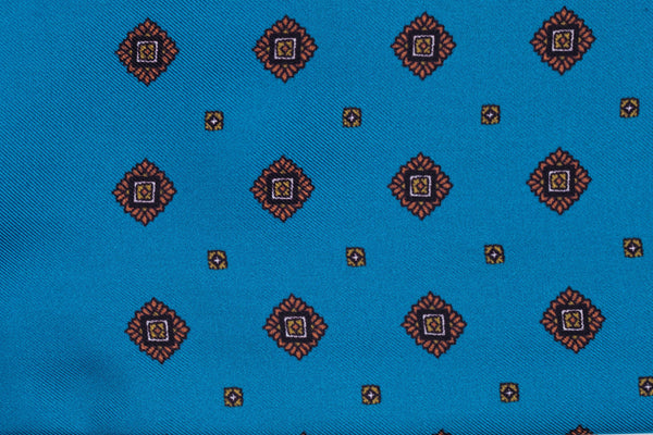 Sforza Luxury Silk Pocket Square – Turquoise