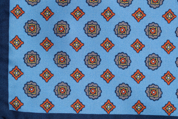 Medici Luxury Silk Pocket Square – Sky Blue