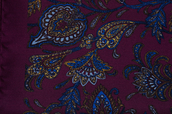 Domus Luxury Silk Pocket Square – Bordeaux