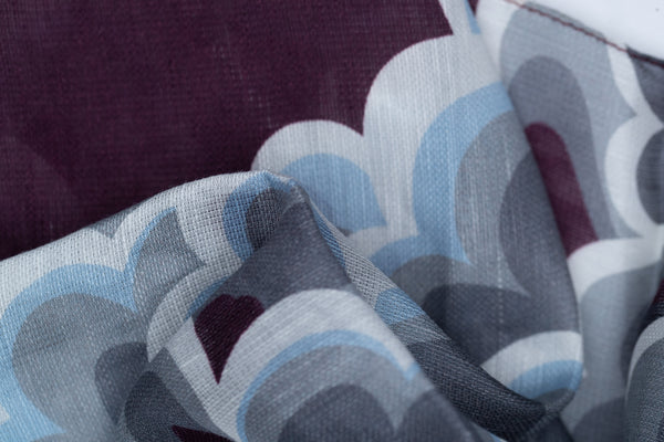 Doria Luxury Silk Pocket Square – Cloud Bordeaux