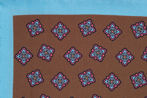 Barbarigo Luxury Silk Pocket Square – Brown