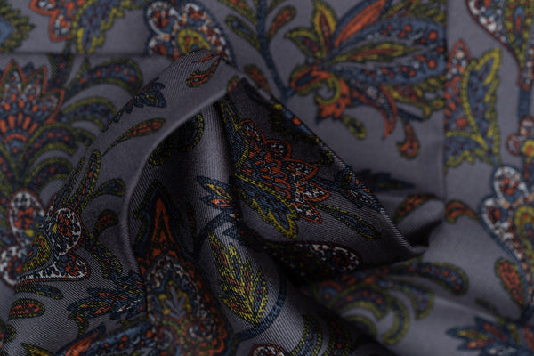 Domus Luxury Silk Pocket Square – Grey