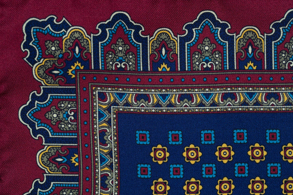 Pazzi Luxury Silk Pocket Square – Blue Alcazaba