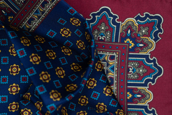 Pazzi Luxury Silk Pocket Square – Blue Alcazaba