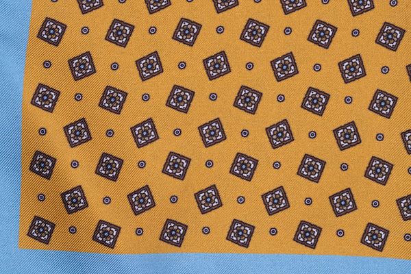 Borghese Luxury Silk Pocket Square – Mustard