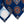 3-Fold Untipped Ravello Luxury Silk – Medallion Pattern Navy Blue