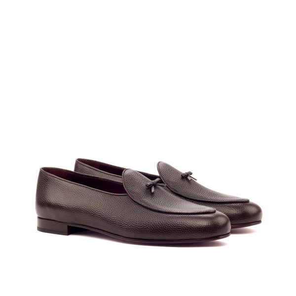 Belgian Loafers  Pebble Grain - Dark Brown