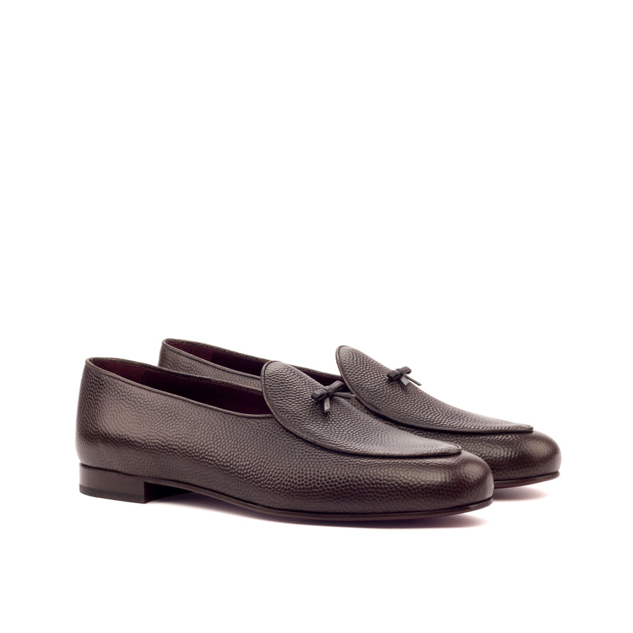 Belgian Loafers  Pebble Grain - Dark Brown