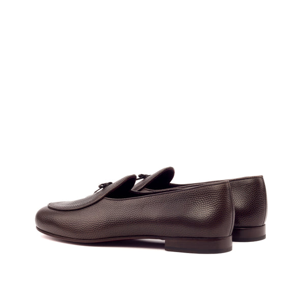 Belgian Loafers  Pebble Grain - Dark Brown