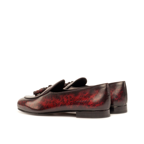 Belgian Loafers Tassel Patina - Burgundy