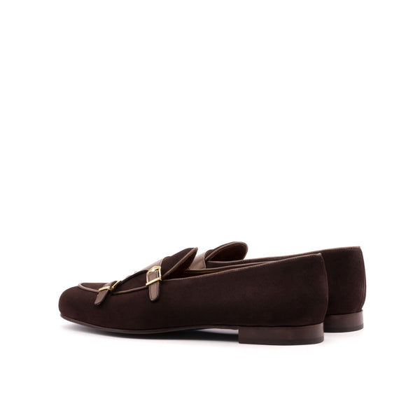 Monk Slippers Suede & Painted Calf - Brown