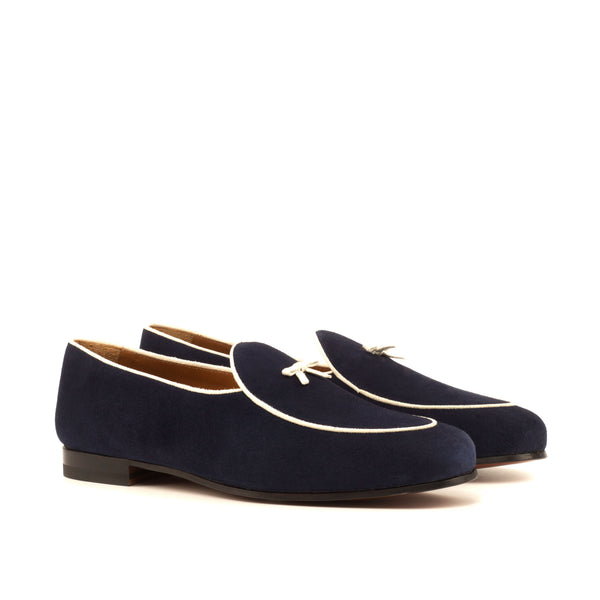 Belgian Loafers Suede - Navy Blue