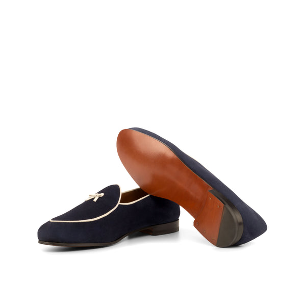 Belgian Loafers Suede - Navy Blue
