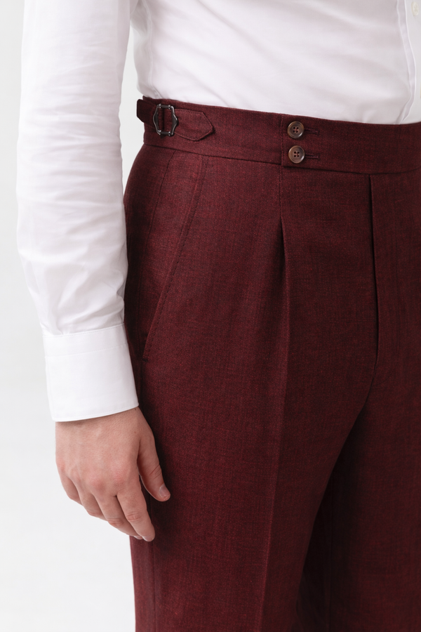 Burgundy Sartorial Trousers - Made in Italy