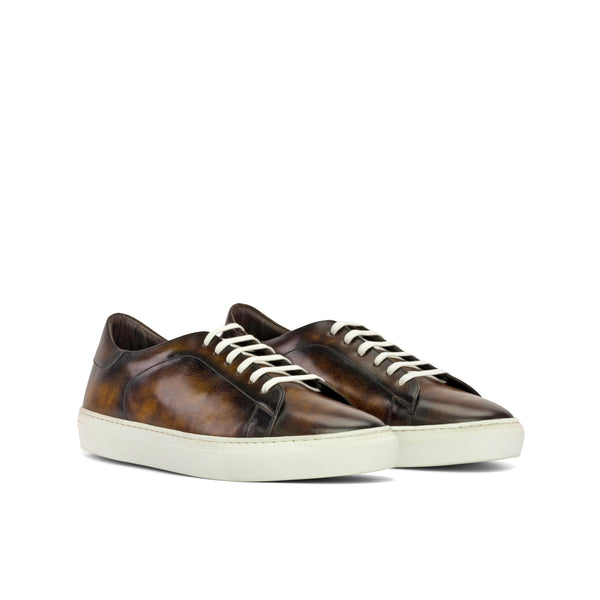 Sneakers Luxury Handmade Tabacco Patina