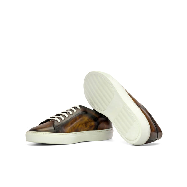 Sneakers Luxury Handmade Tabacco Patina