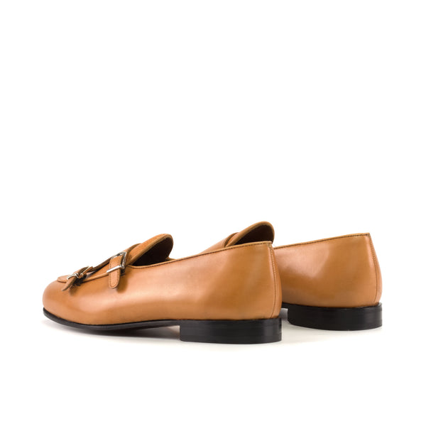 Monk Slippers Leather Painted Calf - Cognac