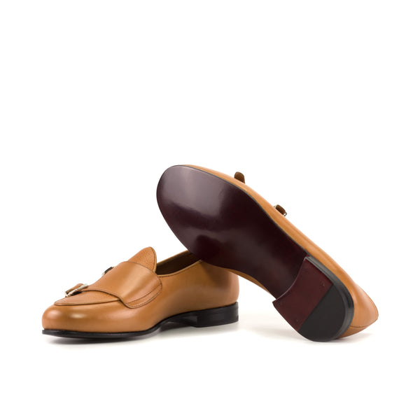 Monk Slippers Leather Painted Calf - Cognac
