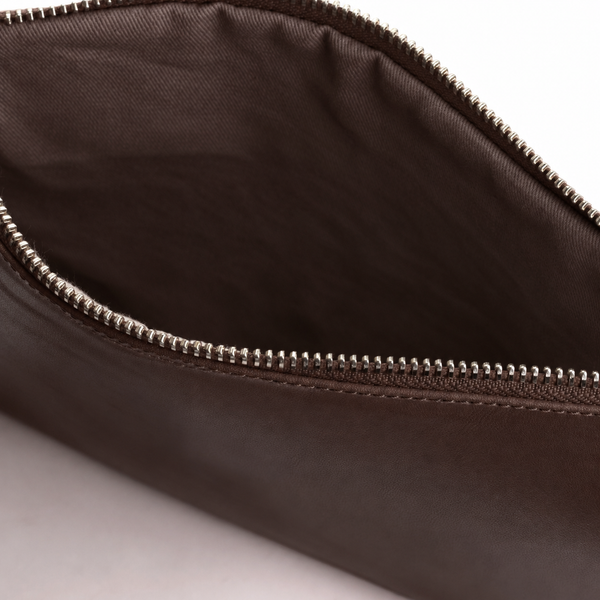 Clutch Nappa Leather - Dark Brown