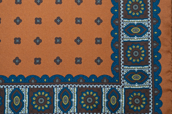 Jakarta Luxury Silk Pocket Square - Bronze