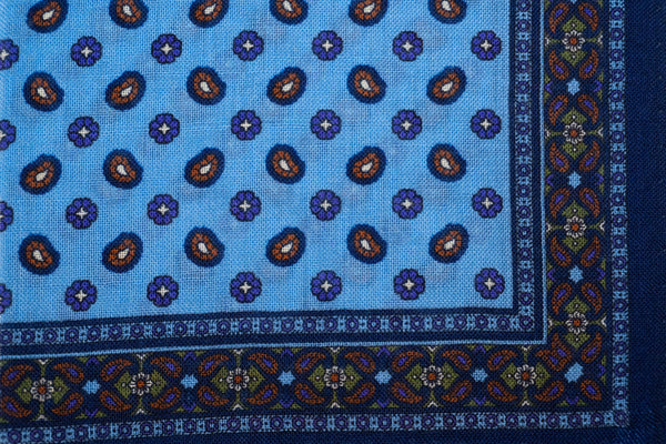 Mazequita Luxury Cashmere & Wool Pocket Square - Sky Blue