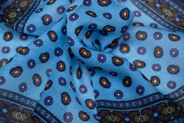 Mazequita Luxury Cashmere & Wool Pocket Square - Sky Blue
