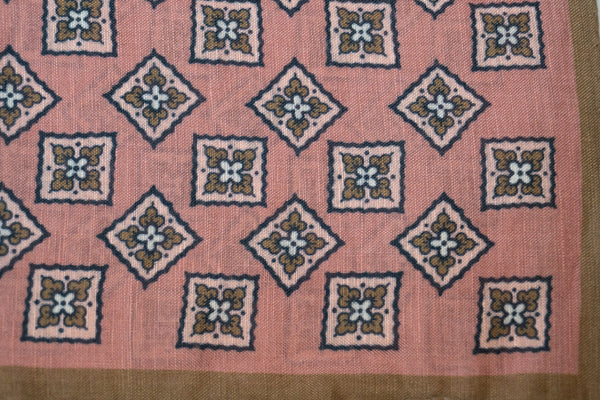 Barbarigo Luxury Linen Pocket square - Salmon Pink