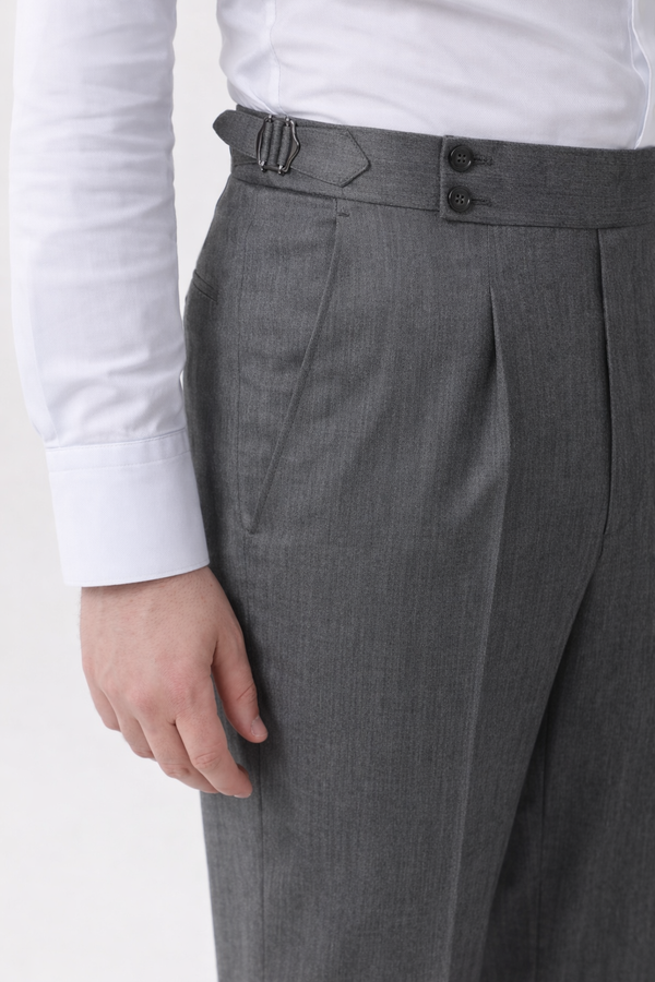 Grey Double Breast Sartorial Suit - Made in Italy