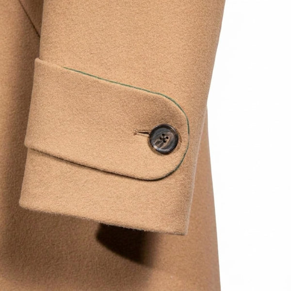 Double Breasted Overcoat Shawl Collar- Camel 100% Cashmere