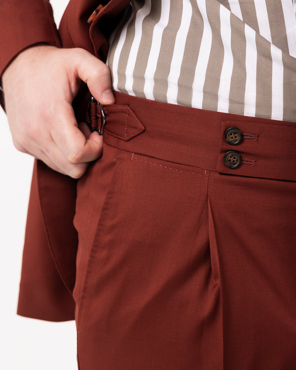 Terracotta Single Breast Sartorial Suit - Made in Italy