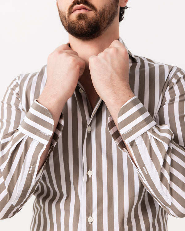 Stripe Sand Shirt Sartoriale  - Made in Italy