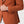 Orange Single Breast Jacket - Made in Italy