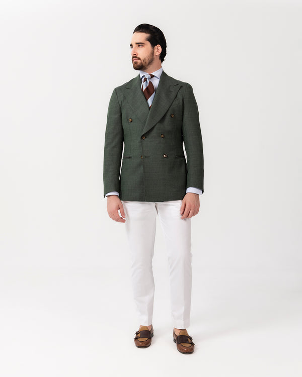 Green Double Breast Jacket - Made in Italy
