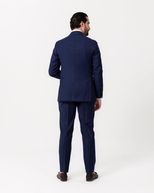 Navy Blue Single Breast Suit - Made in Italy