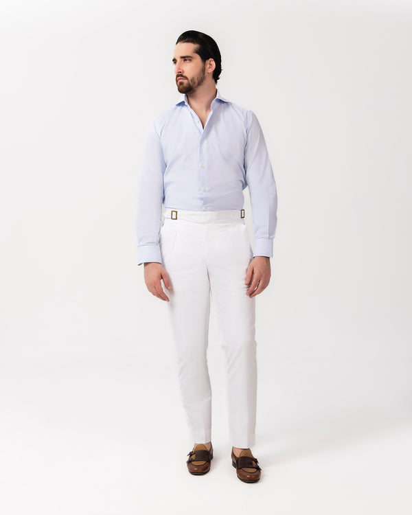 White Sartorial Trousers - Made in Italy