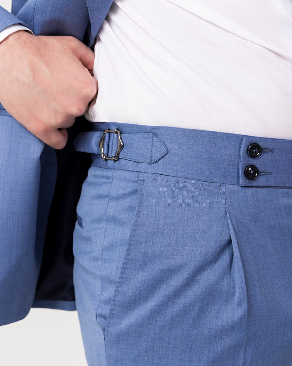 Light Blue Single Breast Sartorial Suit- Made in italy