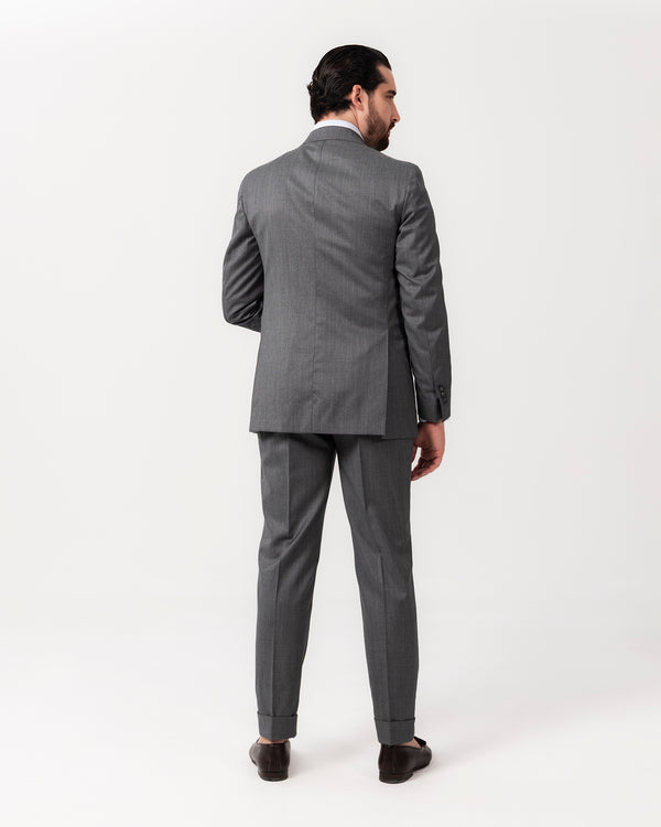 Grey Double Breast Sartorial Suit - Made in Italy