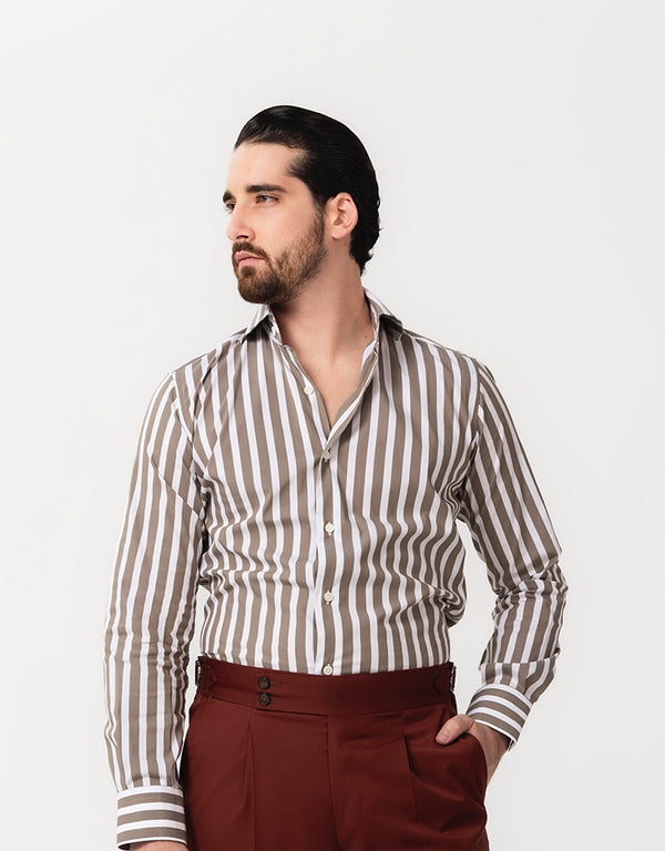 Stripe Sand Shirt Sartoriale  - Made in Italy