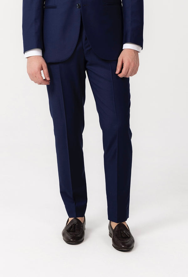 Navy Blue Single Breast Suit - Made in Italy
